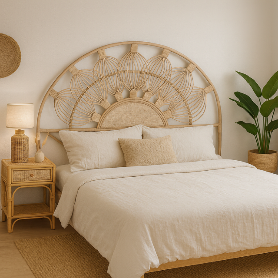 Zagłówek rattanowy Flower Sun  - Item International