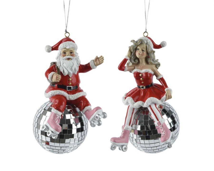 Zawieszka świąteczna Santa Roller Fun zestaw 2 szt 