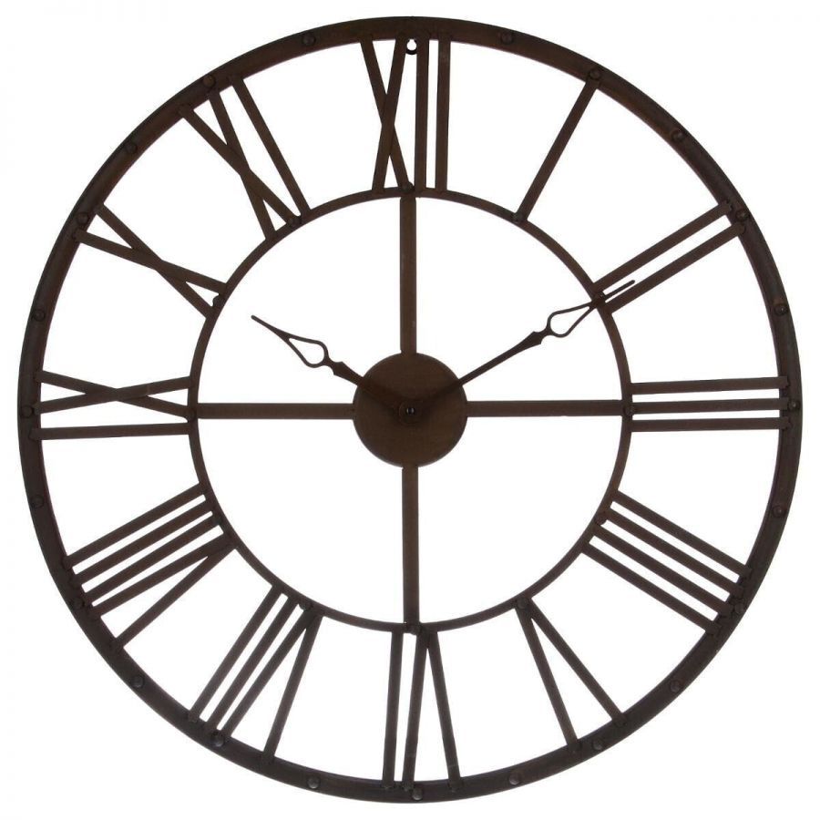 Zegar Factory 70cm brązowy vintage - Atmosphera
