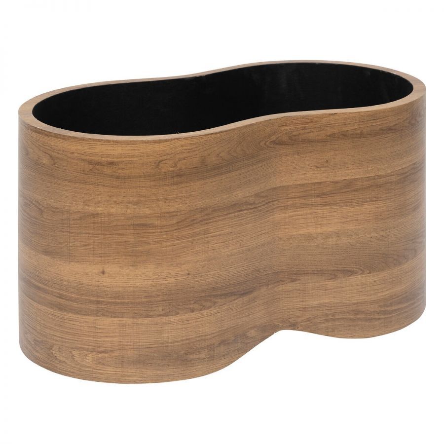 Zestaw 2 Pufy Wood Boucle - Atmosphera