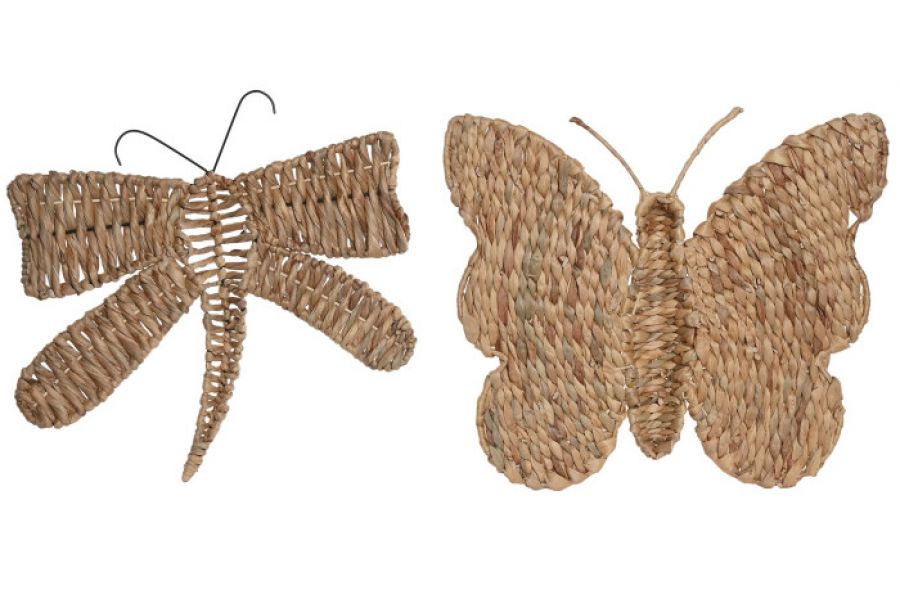 Zestaw dekoracji ściennych Motyl i Ważka 
