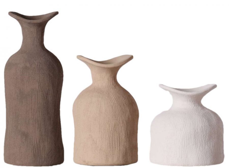 Zestaw 3 wazonów Organic Clay