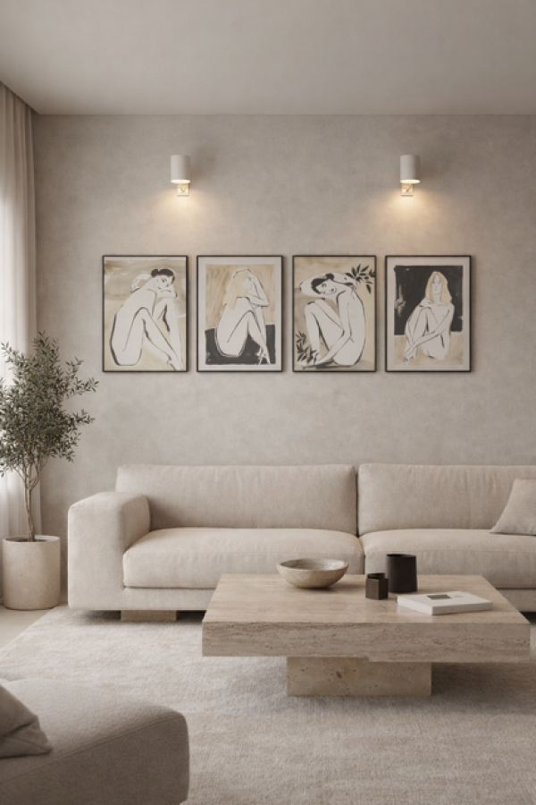 Zestaw 4 obrazów Women