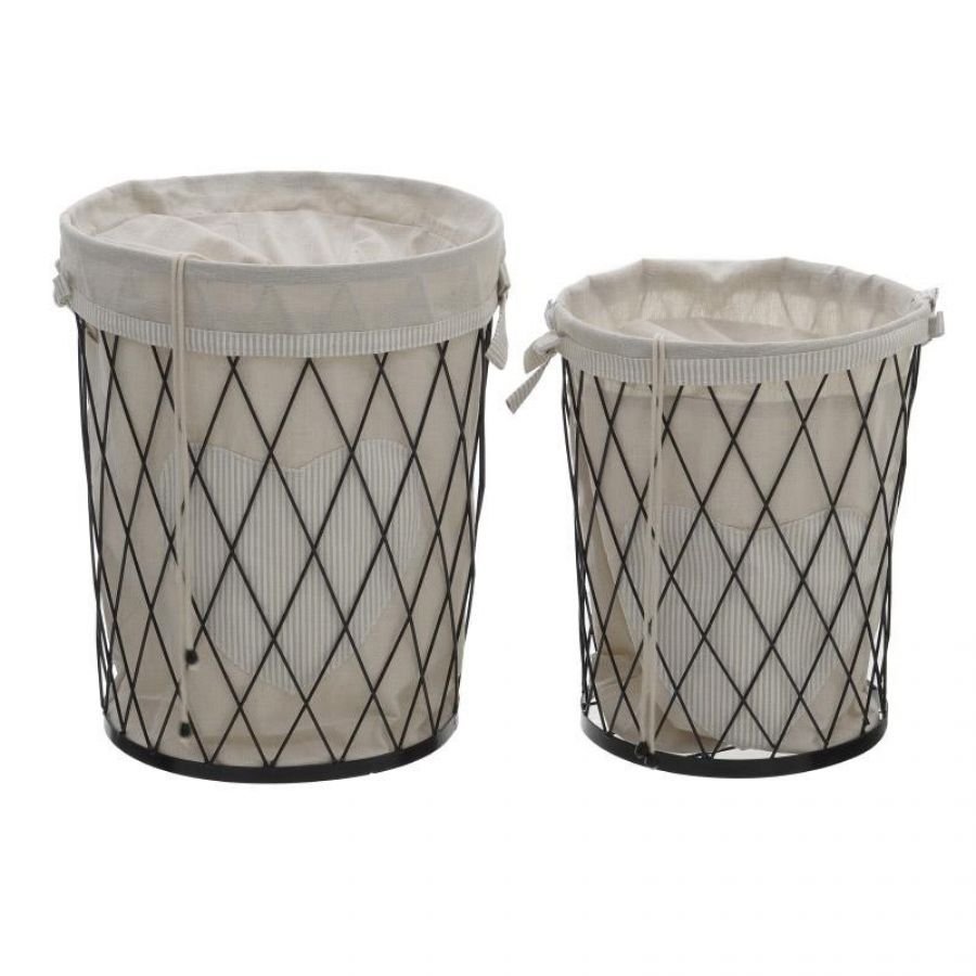 Kosze Heart zestaw 2 szt  - Inart