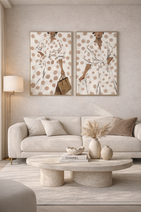 Zestaw obrazów Atelier Couture 90 x 120 cm