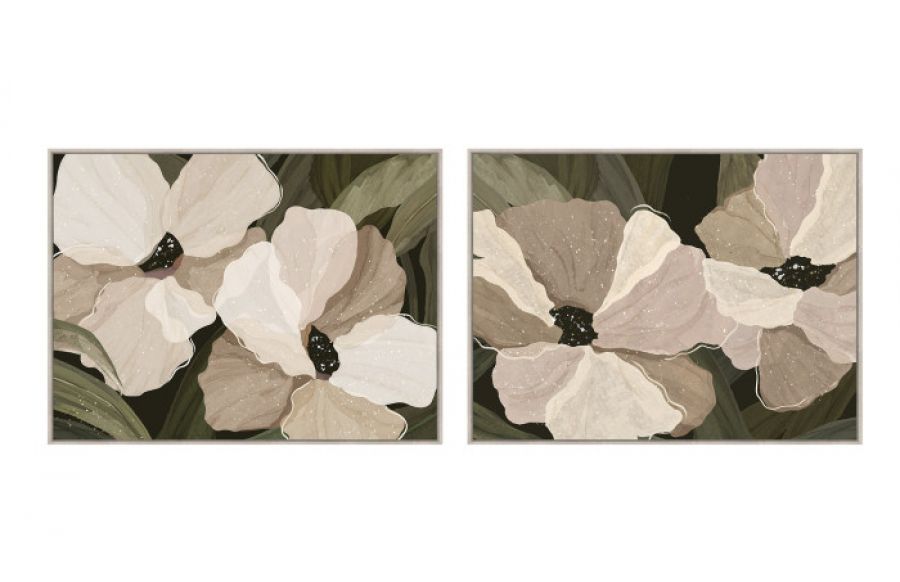Zestaw Obrazów Soft Bloom 120 x 90 cm