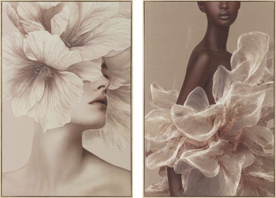 Zestaw Obrazów Velvet Muse 80 x 120 cm