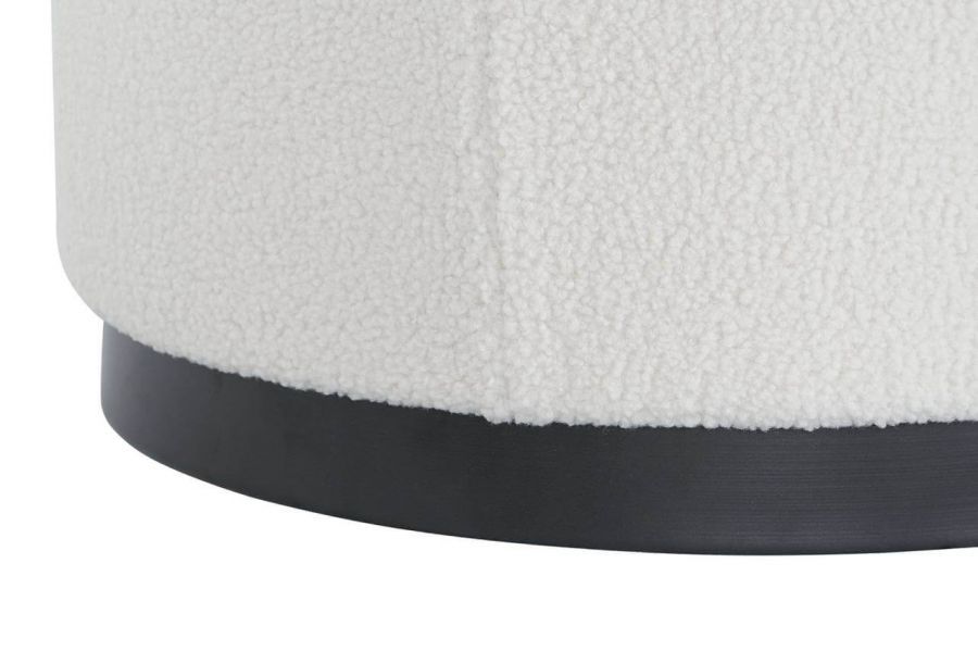 Zestaw Puf Boucle teddy curl biały - Item International