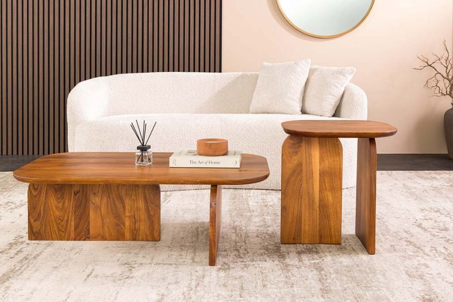 Zestaw stolików kawowych Gatsby drewno akacjowe - Invicta Interior