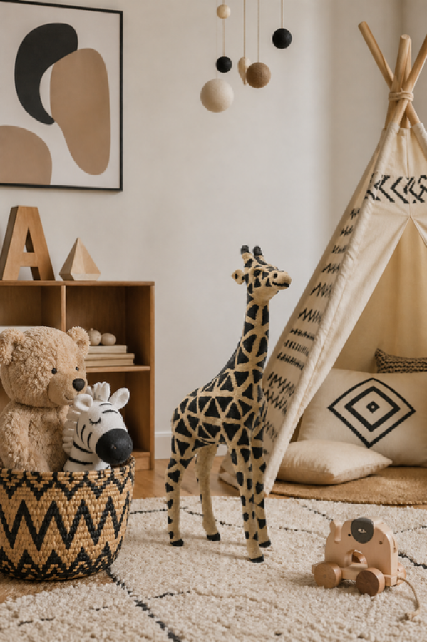 Żyrafa Boho jutowa 90cm - Inart