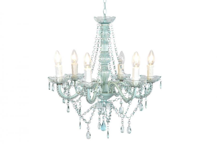 Żyrandol Maria Teresa 6 crystal blue