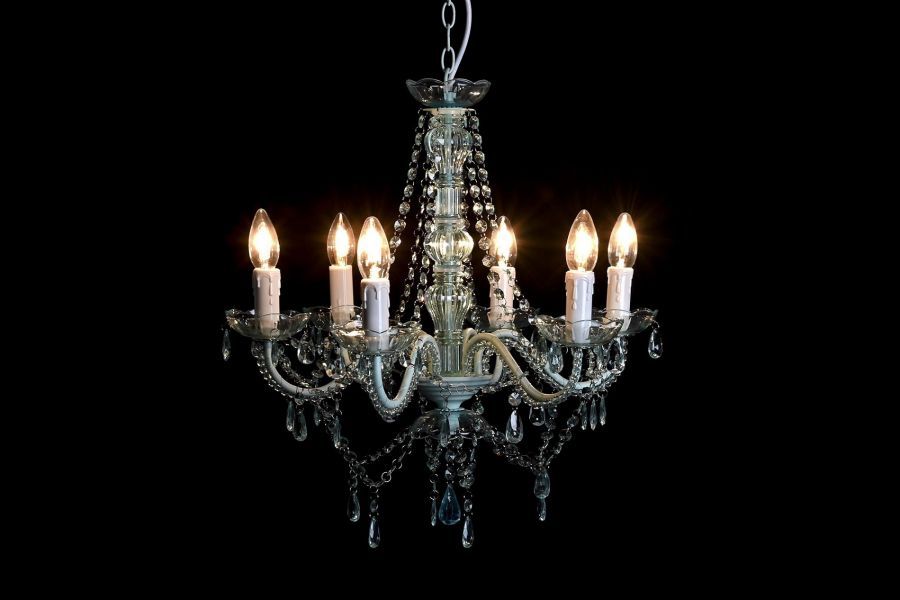 Żyrandol Maria Teresa 6 crystal blue